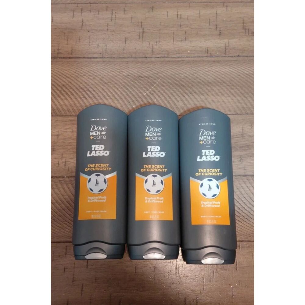 Set of 3 Dove Men+Care Ted Lasso Body & Face Wash - The Scent of Curiosity 18 oz